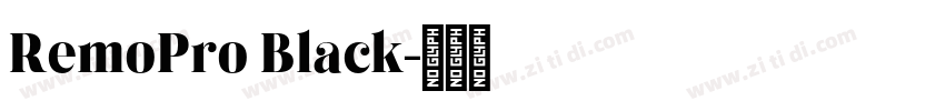 RemoPro Black字体转换